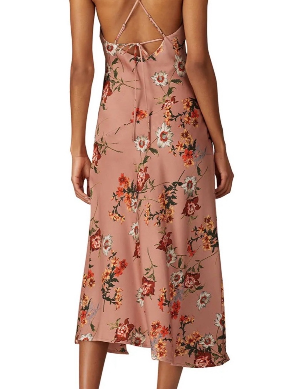 Astr Floral Cowl Neck Midi Dress in Rose - Picture 2 of 8